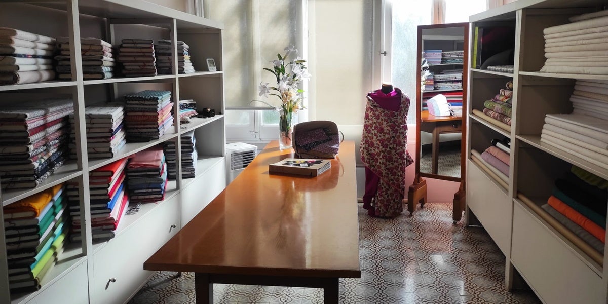 Una imatge de l'interior de Teixits Duran. Autor: M.G