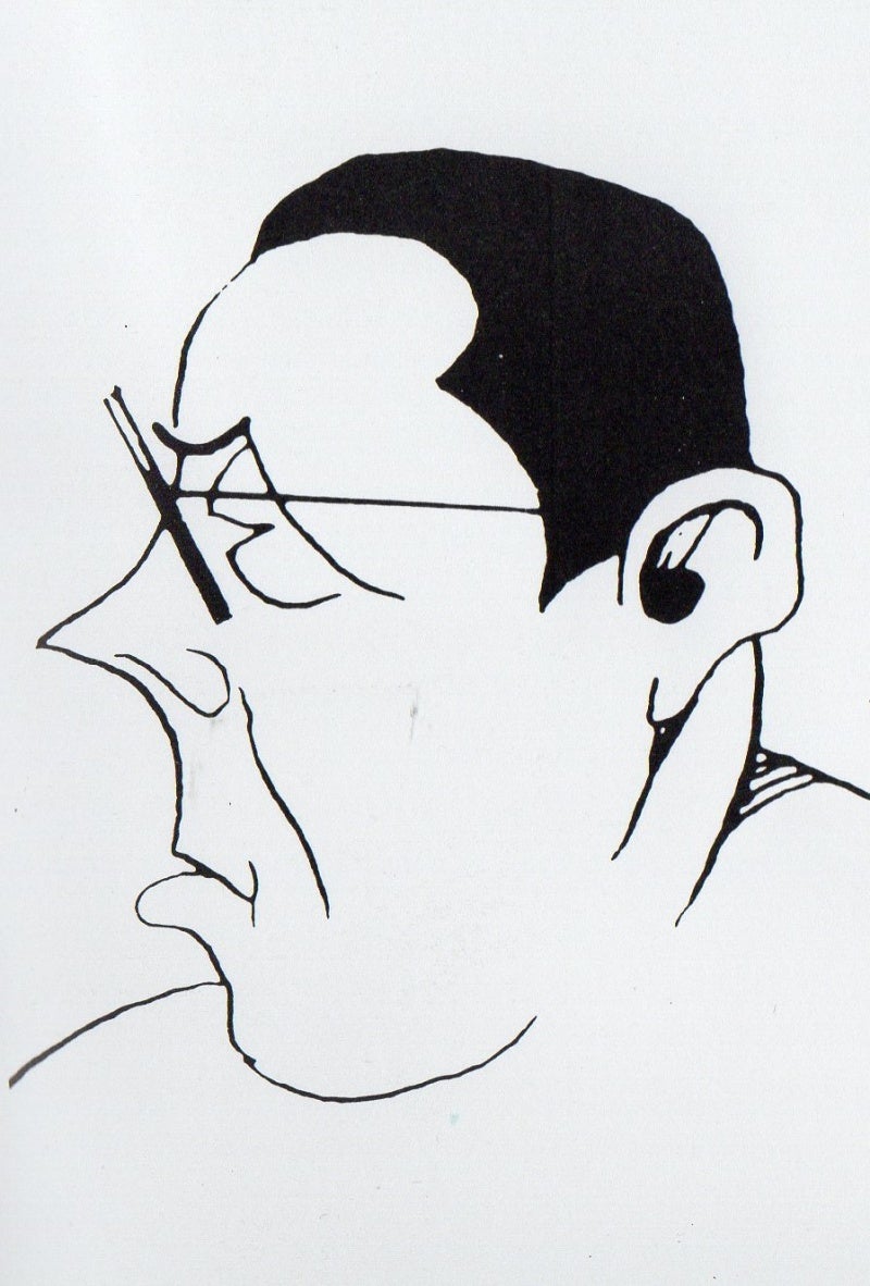 Caricatura Miquel Bertran feta per Gustau Vila.