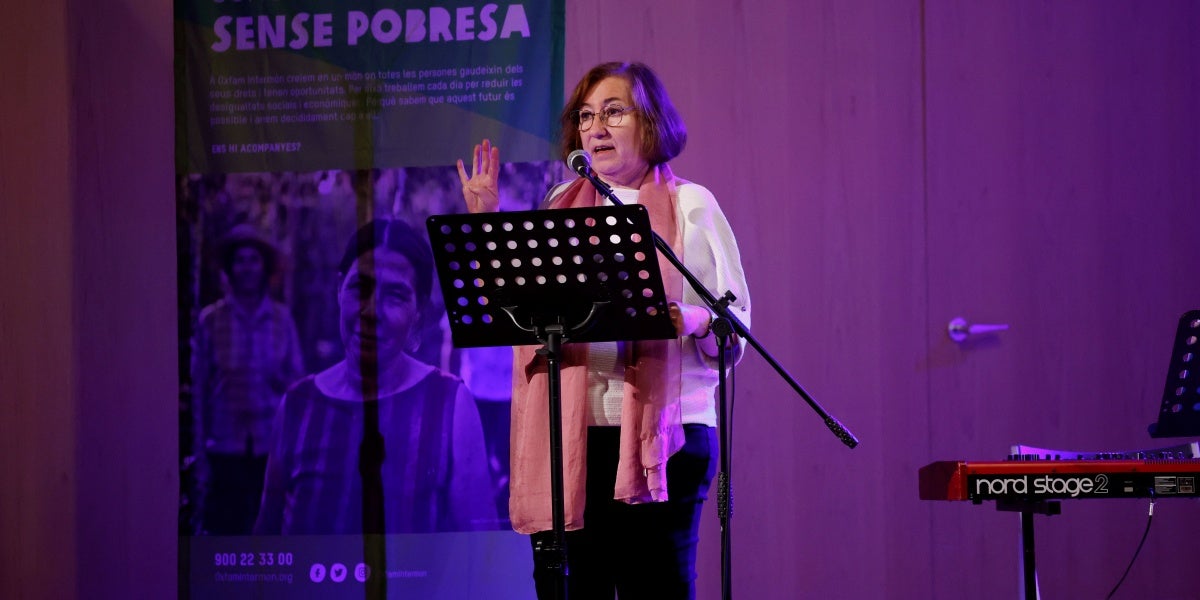 La coordinadora d'Oxfam al concert solidari