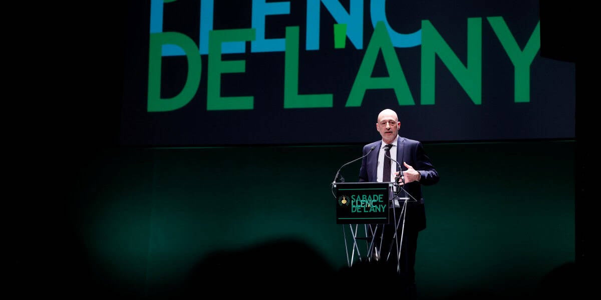 Parlament de Xavier Comerma en representació del Banc Sabadell. Autor: D. Jiménez.