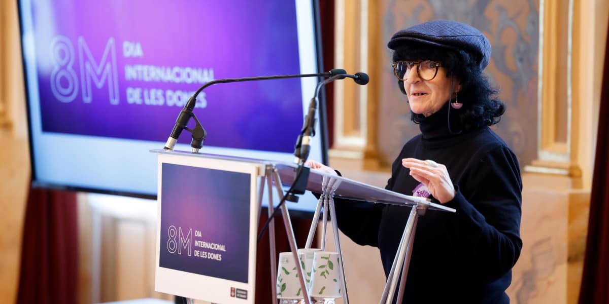 Maria Antònia Cabistany, a l'acte del 8-M. Autor: D. Jiménez.