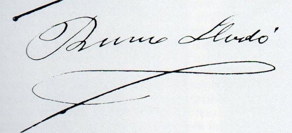 Signatura de Bru Lladó al llibre de la Comissió d'Economia.