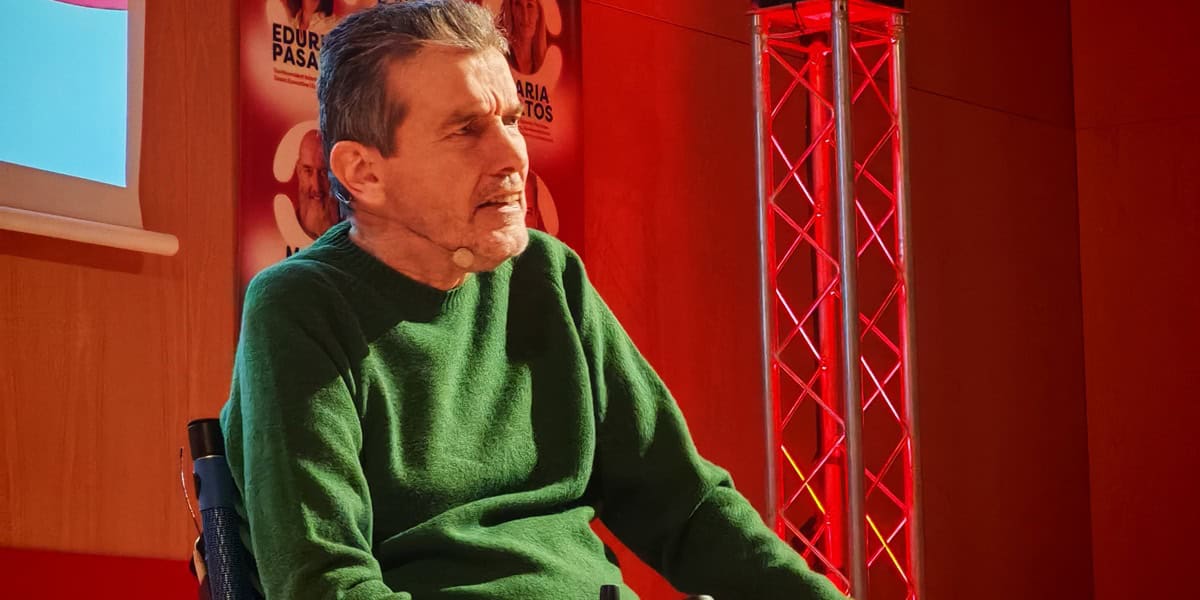 Unzué, durant la ponència. Autor: Albert P.