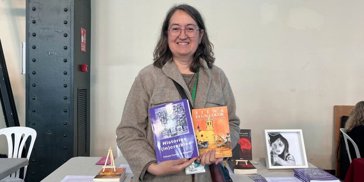 Carme Falguera, a la fira 'Va de Libros'. Autor: Jordi M.