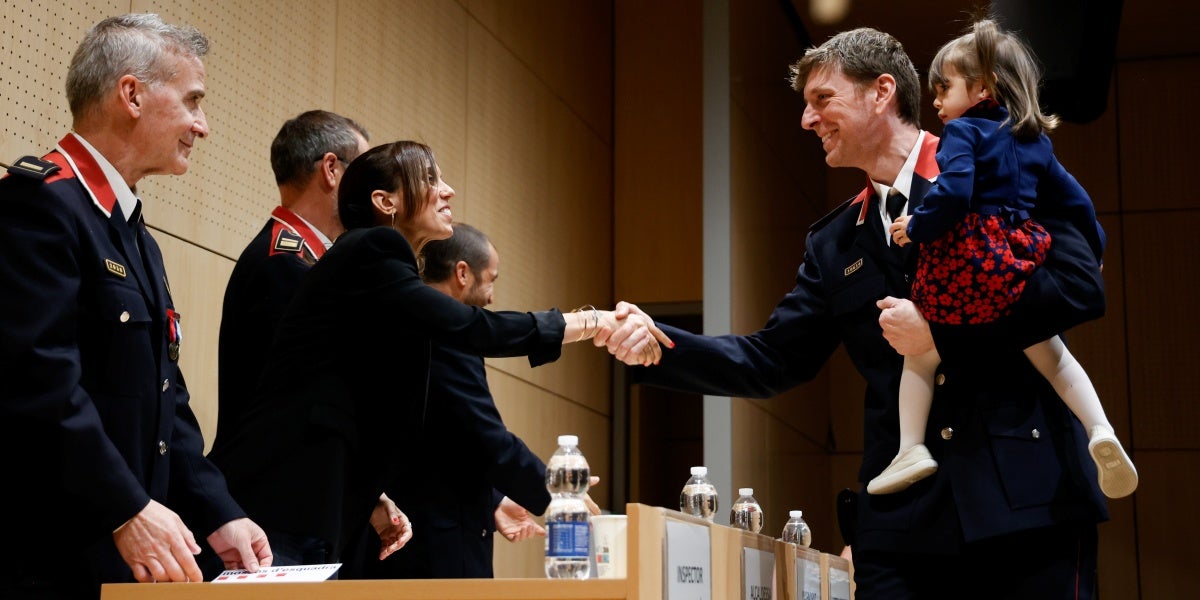 Els Mossos es reivindiquen durant el Dia de les Esquadres 2025, 48 hores després de la gran apagada. Autor: D.Jiménez.