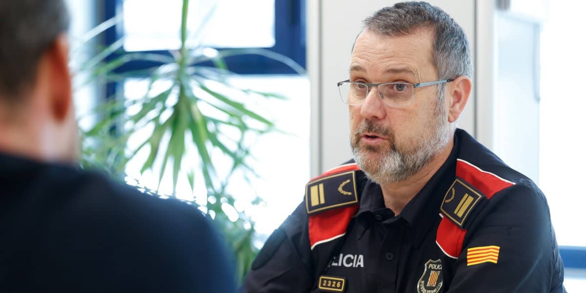 L'intendent de l'Àrea Bàsica Policial (ABP) de Sabadell, Enric Cervelló, en una entrevista. Autor: D.Jiménez.