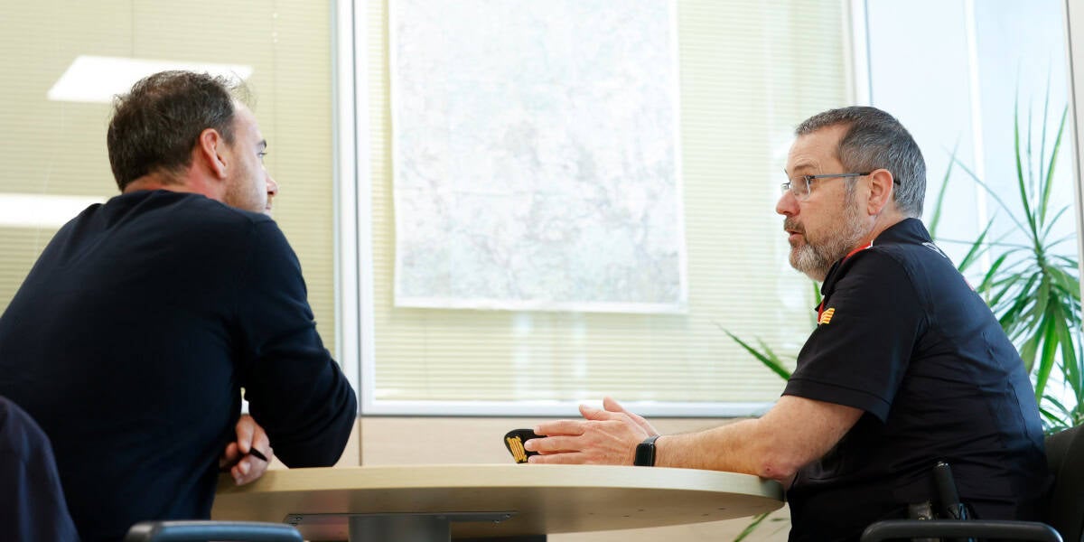L'intendent de l'Àrea Bàsica Policial (ABP) de Sabadell, Enric Cervelló, en una entrevista. Autor: D.Jiménez.