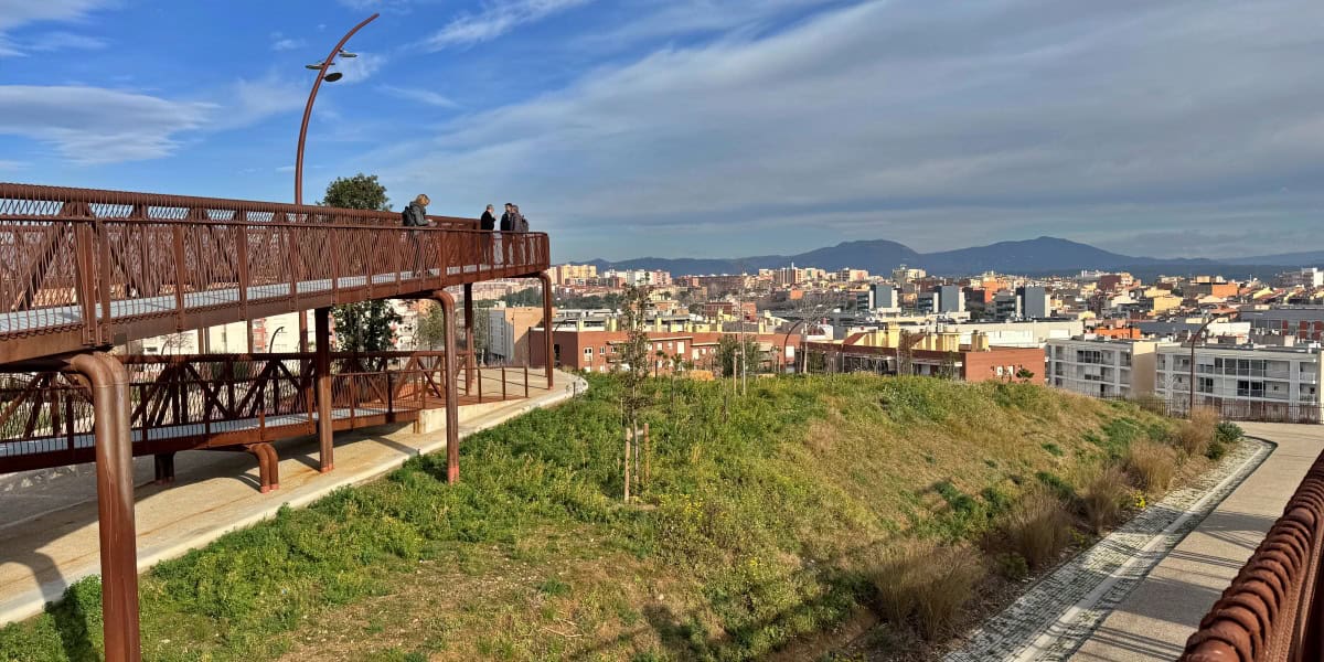 La passarel·la del nou Parc de les Aigües. Autor: Ajuntament / cedida.