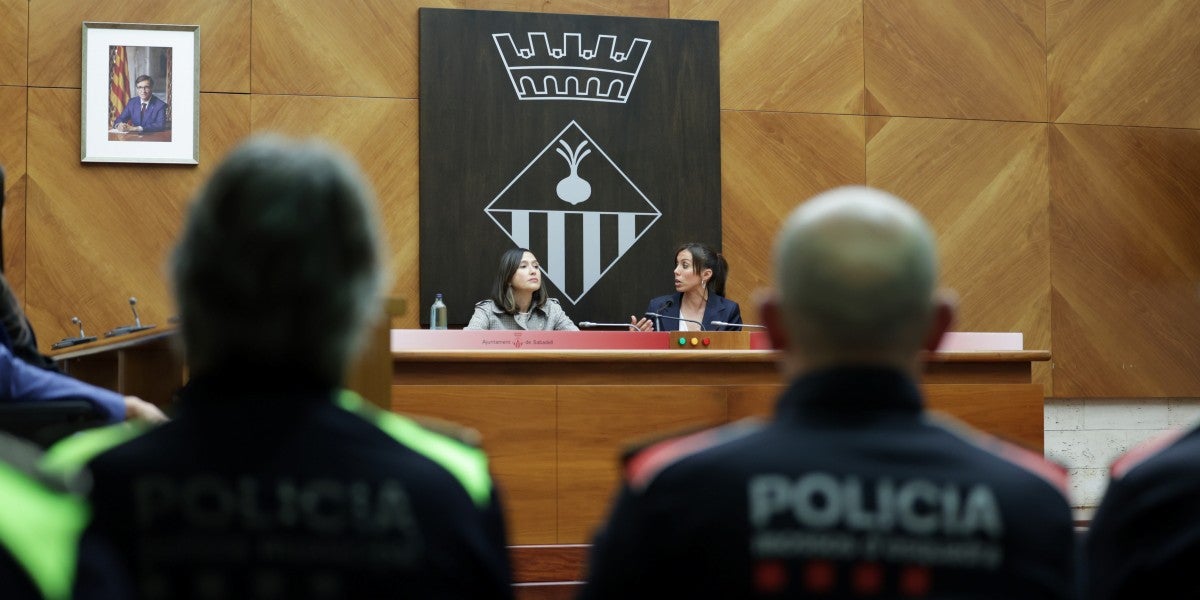 Parlon i Farrés, a l'Ajuntament. Autor: David Jiménez.