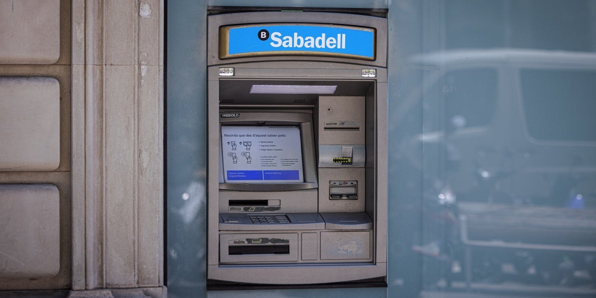 Un caixer automàtic del Banc Sabadell. Autor: ACN.