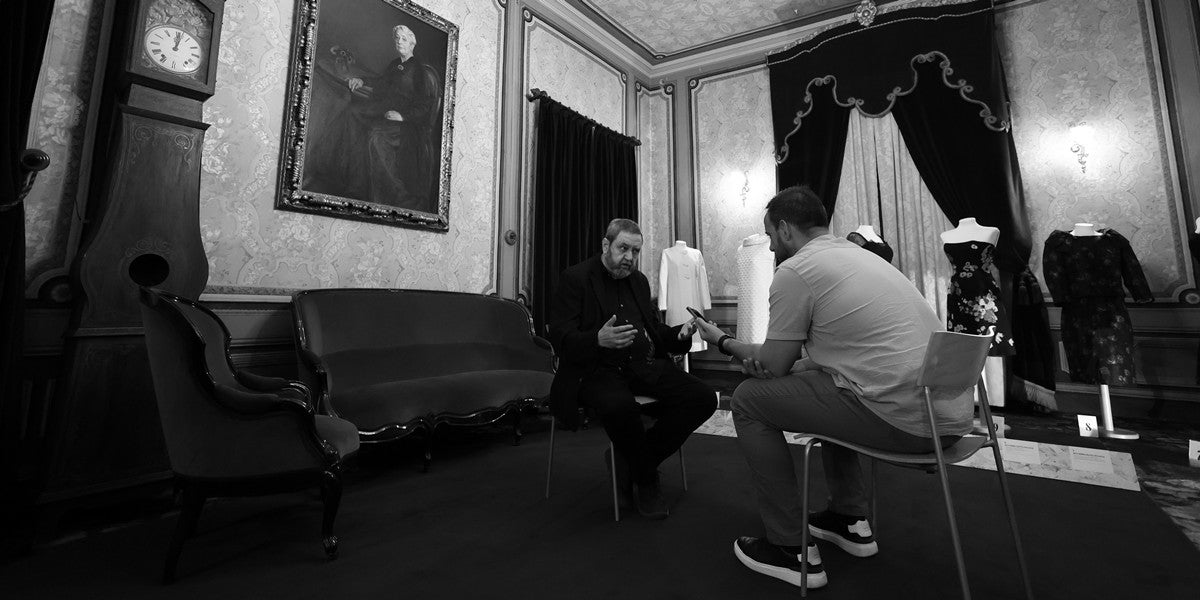 L'historiador de l'art Josep Casamartina, al Museu d'Art. Autor: D.Jiménez.