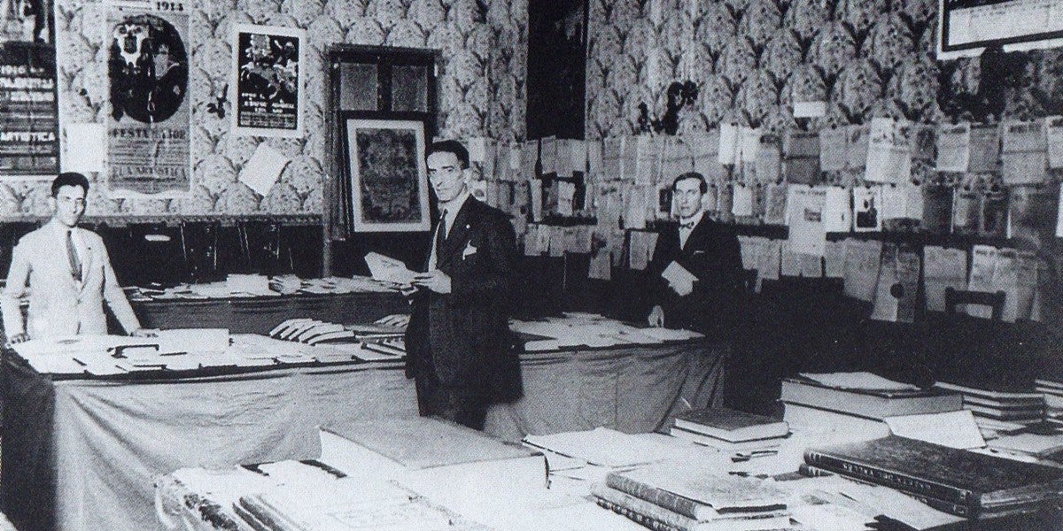 Exposició de la premsa i llibre sabadellenc en el marc del sisè Congrès de la Premsa Catalano-Balear celebrat a Sabadell (29 juny 1928/AHS.