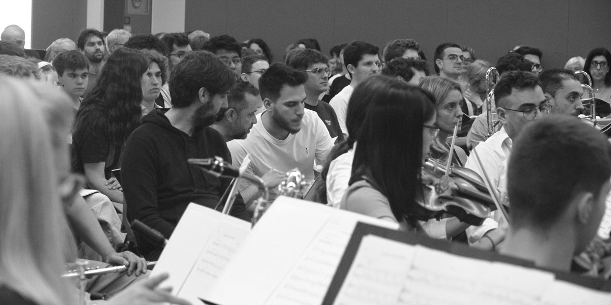 Corals de l'Escola de Música Creu Alta, durant una sessió. Foto: cedida.