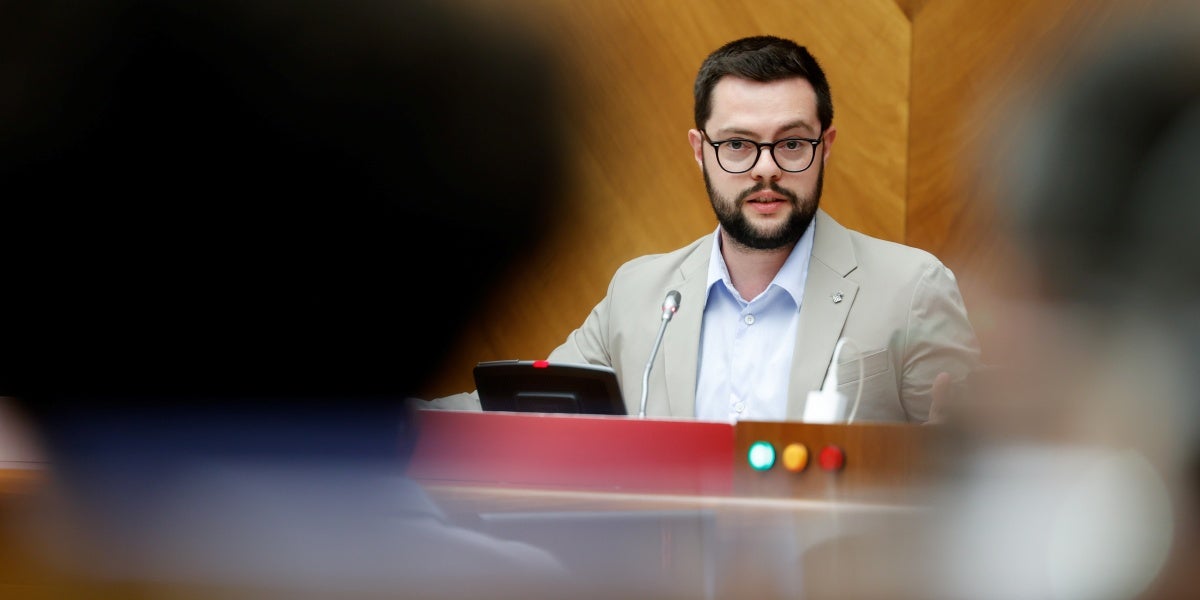 El portaveu del PSC a l'Ajuntament, Eloi Cortés. Autor: D.Jiménez.