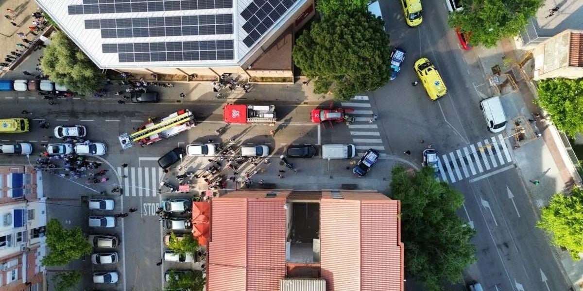 El carrer Prullans, a vista d'ocell. Autor: cedida / @utorresshots