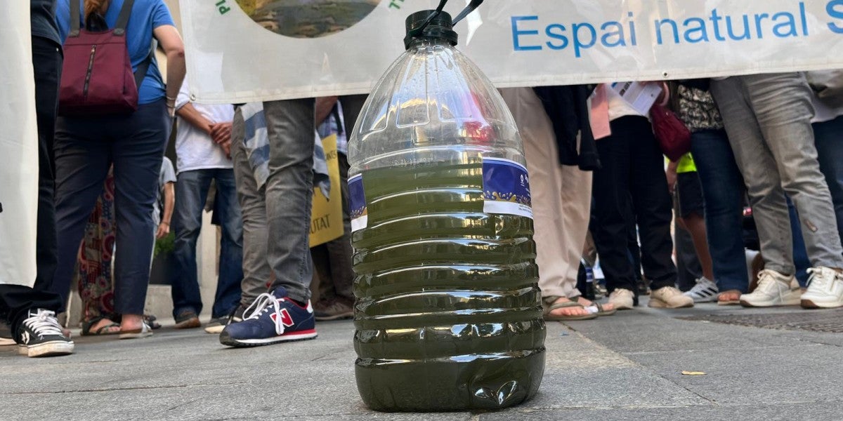 Ecologistes denuncien abocaments industrials al riu Ripoll. Autor: Jordi M.