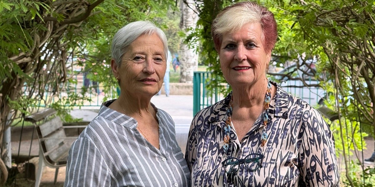 Maria Sanmartín i Teresa Francisco, dues de les pioneres de Badia del Vallès. Autor: ACN.