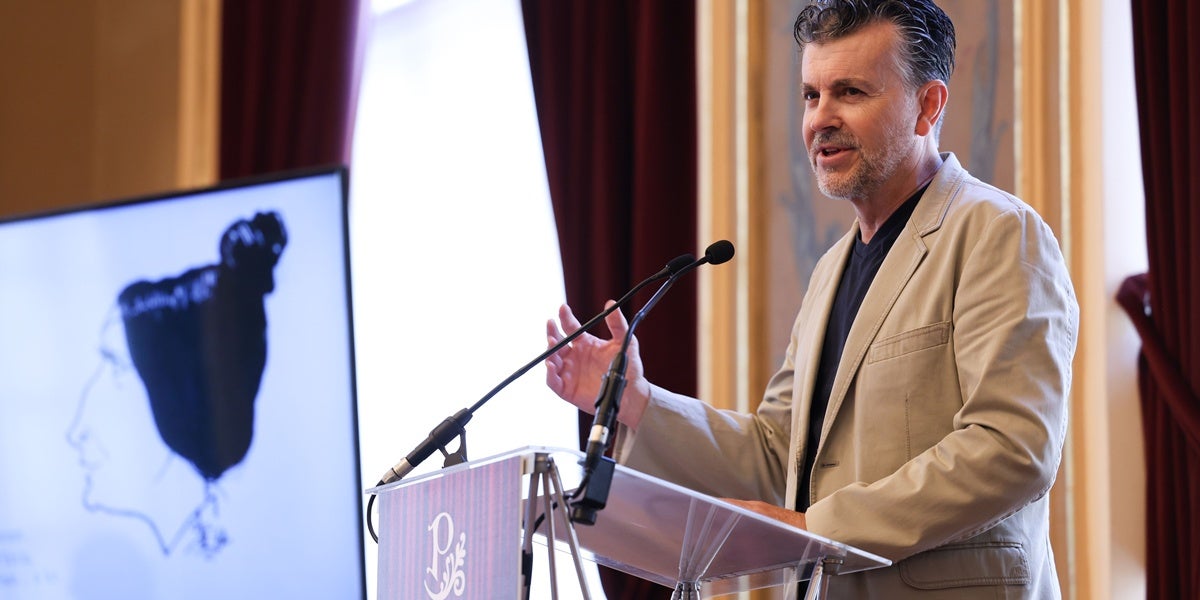 El comunicador Ramon Gener, a l'acte d'homenatge a Mirna Lacambra. Autor: D.Jiménez.