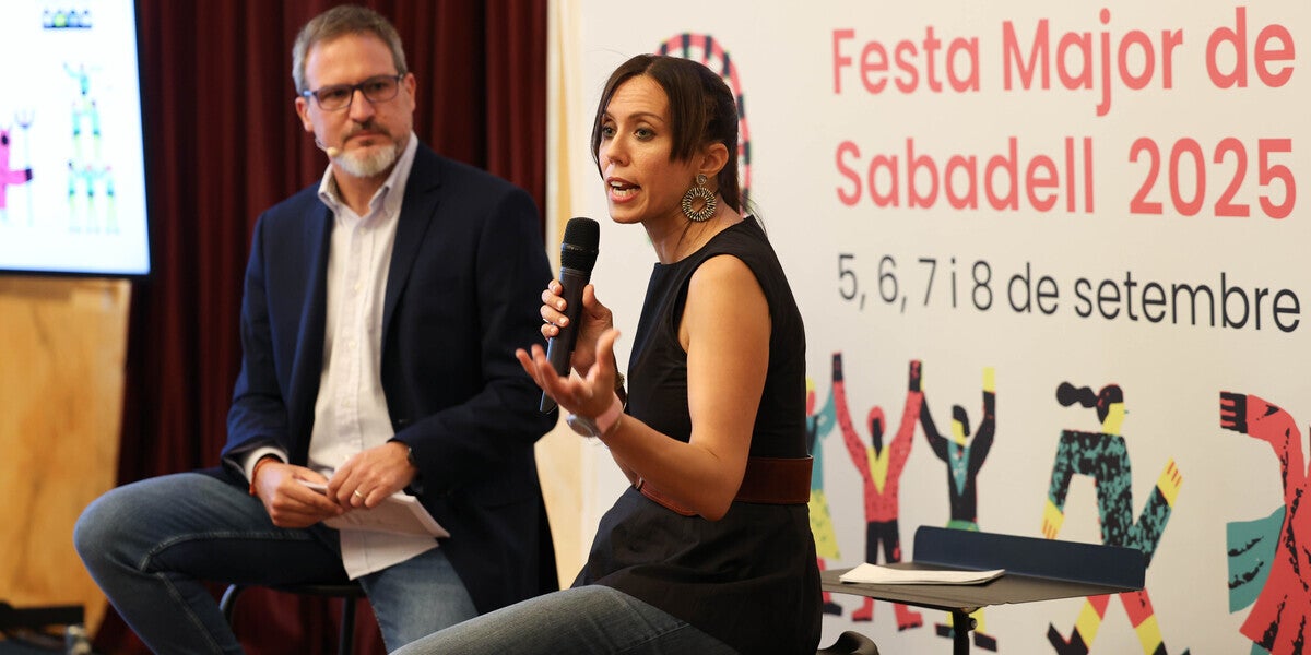 Marta Farrés, durant la presentació de Festa Major. Autor: D. Jiménez.