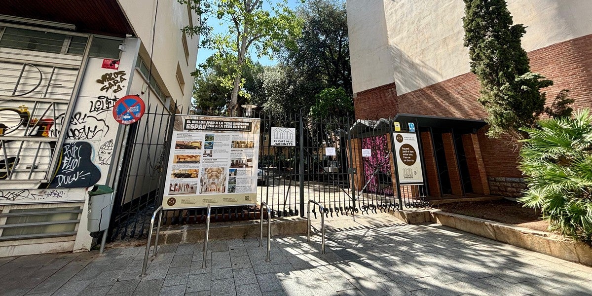 Foto portada: l'accés als Jardinets, aquest dimarts. Autor: J.d.A.