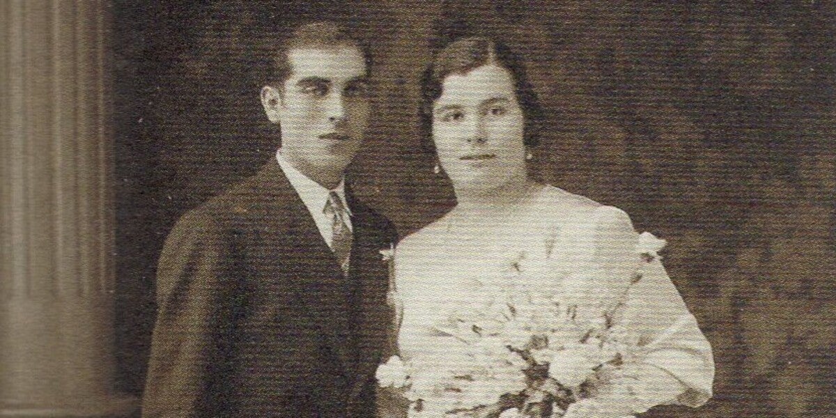 Retrat de la boda amb Maria Balagué Alòs, cap el 1930/AHS.