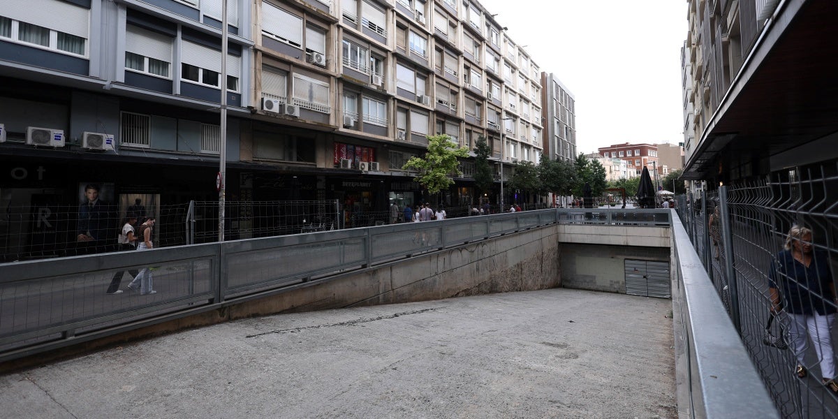 La rampa del Passeig Manresa, que serà la sortida del futur aparcament unificat. Autor: D.Jiménez.