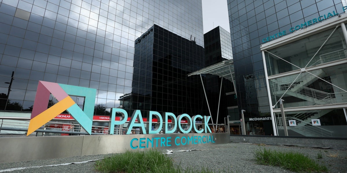 El centre comercial Paddock, a l'Eix Macià, el 28 de juliol de 2025. Autor: D.Jiménez.