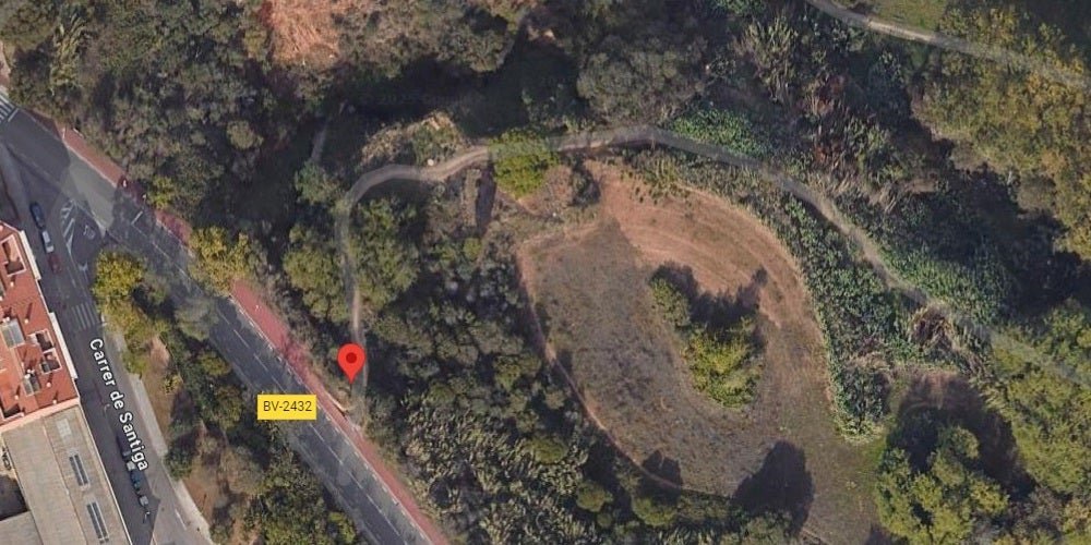 imatge aèria del camí. Font: google maps.