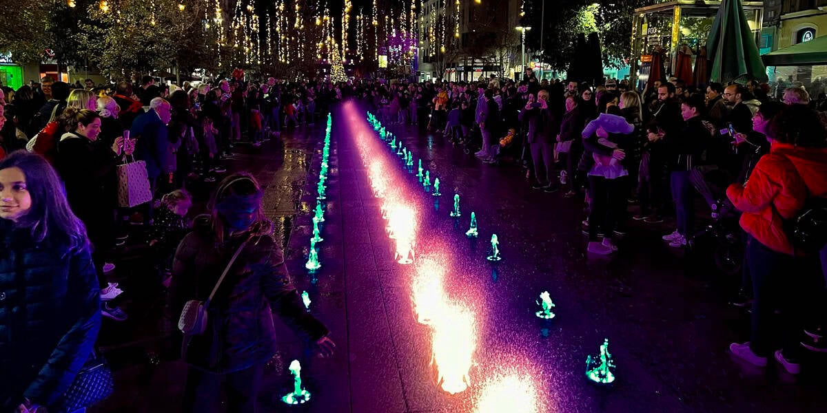 Espectacle inaugural de les fonts del Passeig, que estrenaran espectacle per Festa Major. Autor: ACN.