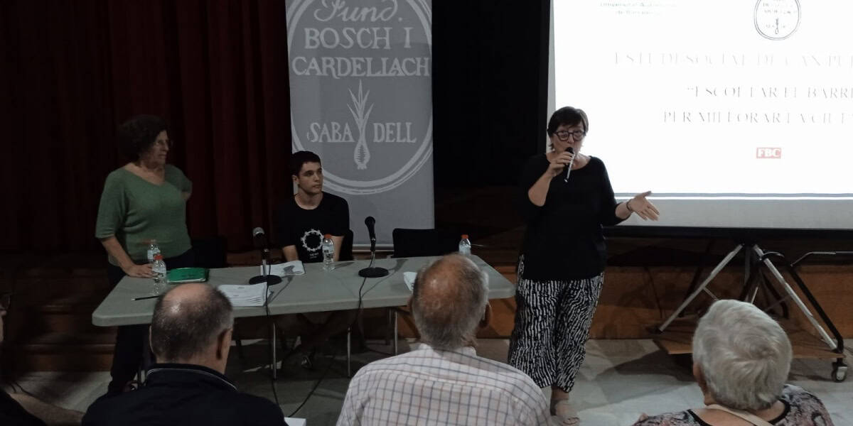 L'equip que ha coordinat el treball sobre Can Puiggener, a la presentació. Autor: A.S.