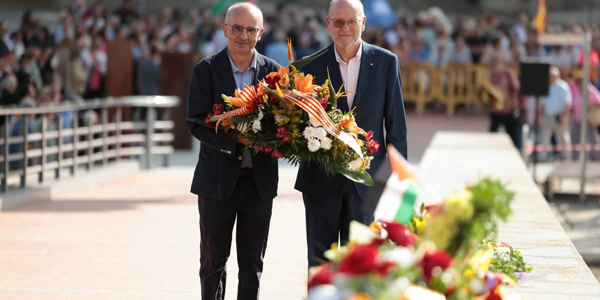 Imatges de l'acte institucional de la Diada 2025 a Sabadell. Fotos: D.Jiménez.