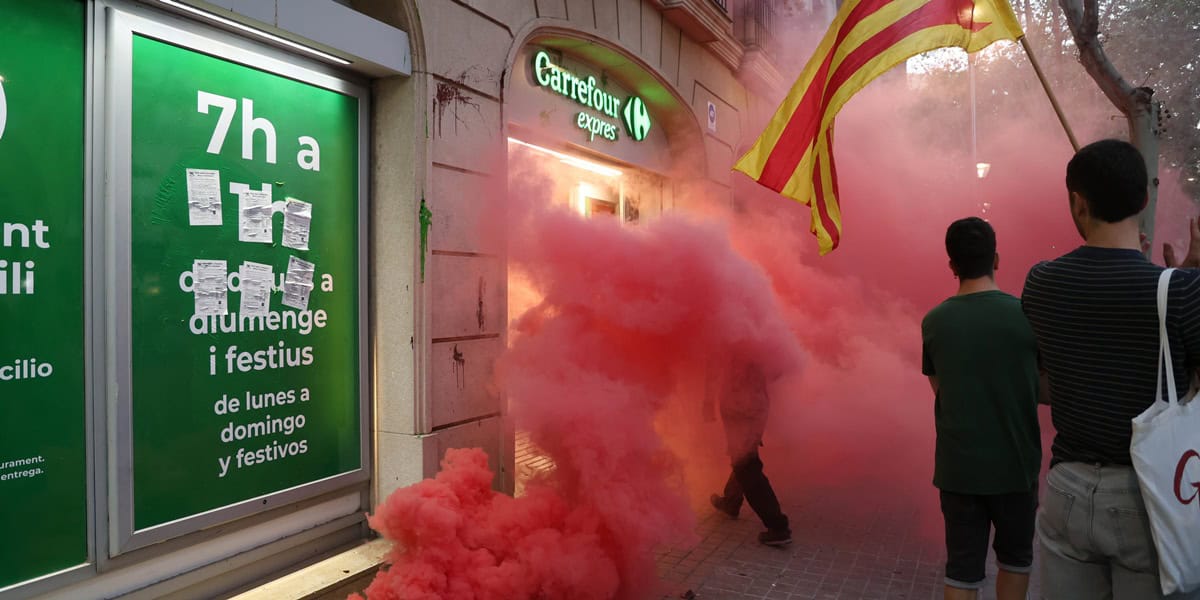 Un moment de la concentració en suport al poble palestí i a la Flotilla i en contra d'Israel. Autor: D.Jiménez.