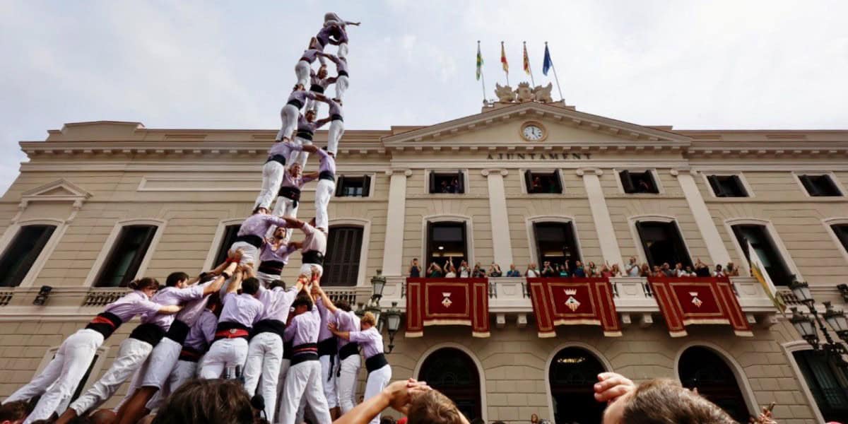 Minyons de Terrassa a la diada castellera de Fesa Major. Autor: Juanma Peláez / Ajuntament.