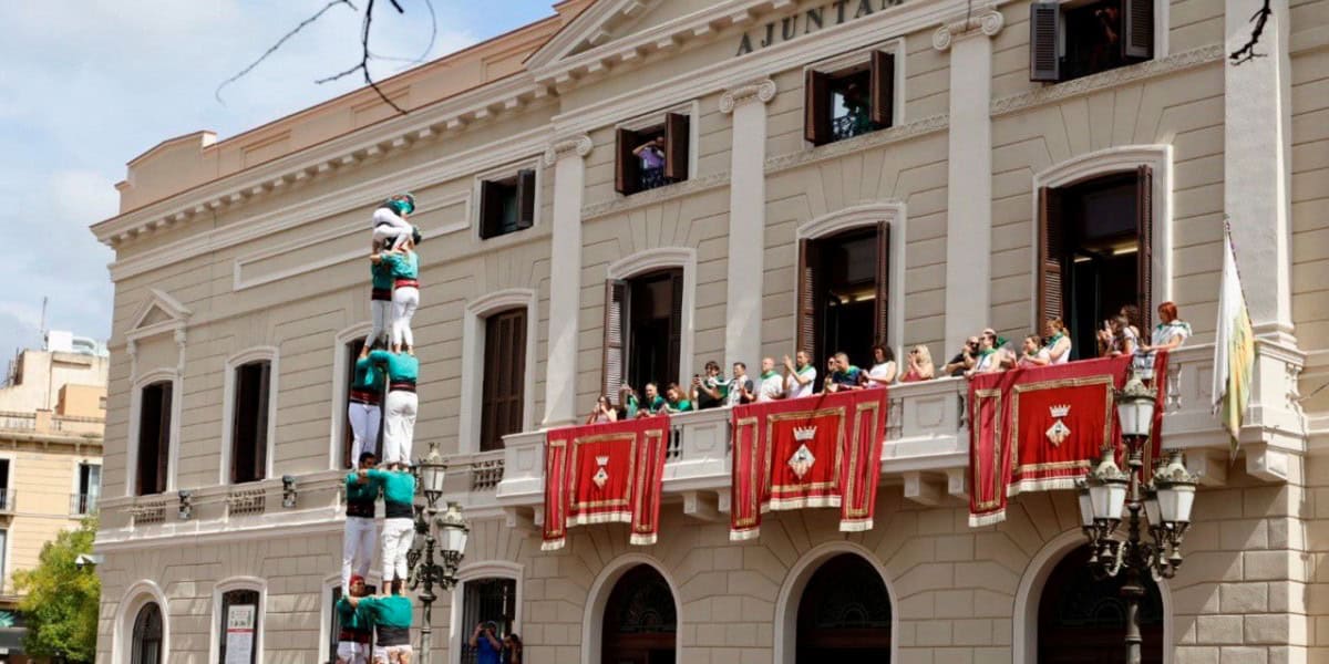 2d7 dels Saballuts a la diada castellera de Festa Major. Autor: Juanma Peláez / Ajuntament.