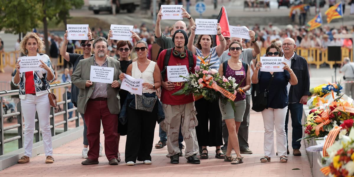 Imatges de l'acte institucional de la Diada 2025 a Sabadell. Fotos: D.Jiménez.