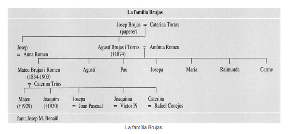 Arbre genealògic de Mateu Brujas