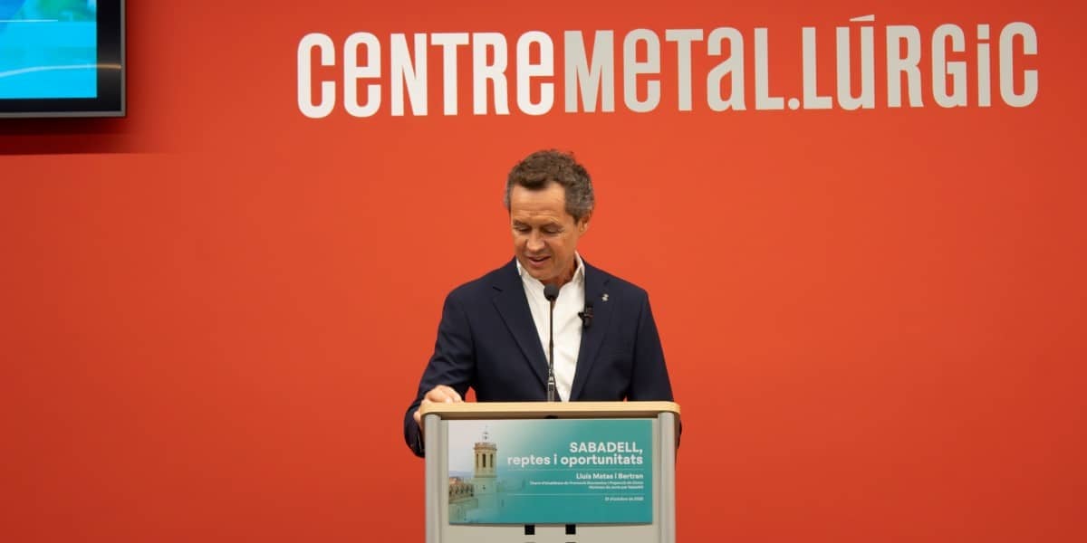 Lluís Matas (Junts), al Centre Metal·lúrgic. Autor: Xavi Cano.