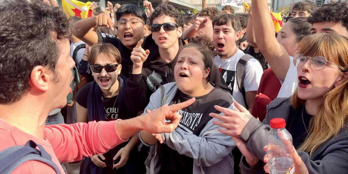 Incidents a la UAB per l'assistència de l'agitador ultra Vito Quiles. Autor: ACN.