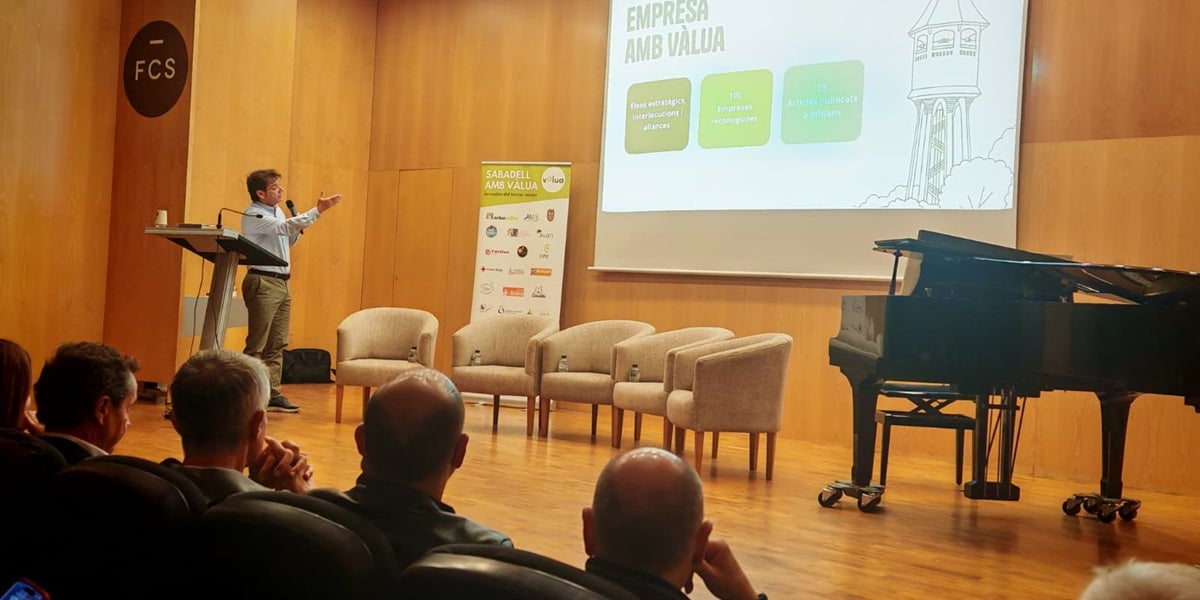 Eloi Moya, presentant la Memòria 2024. Autor: Albert P