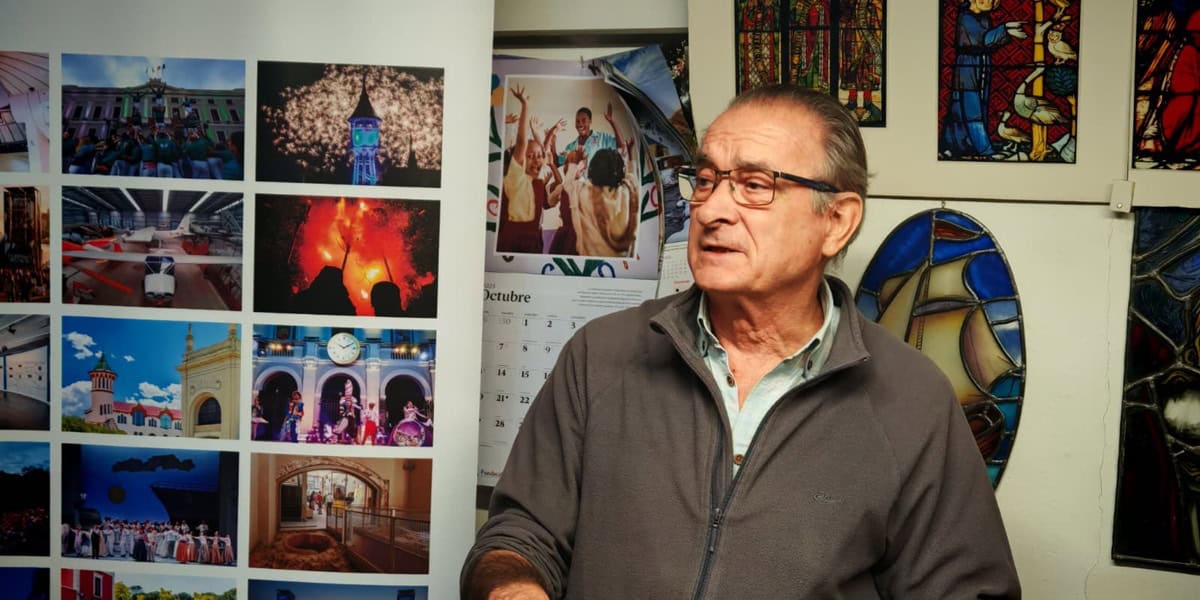 Joan Serra, presentant la seva visita. Autor: Albert P