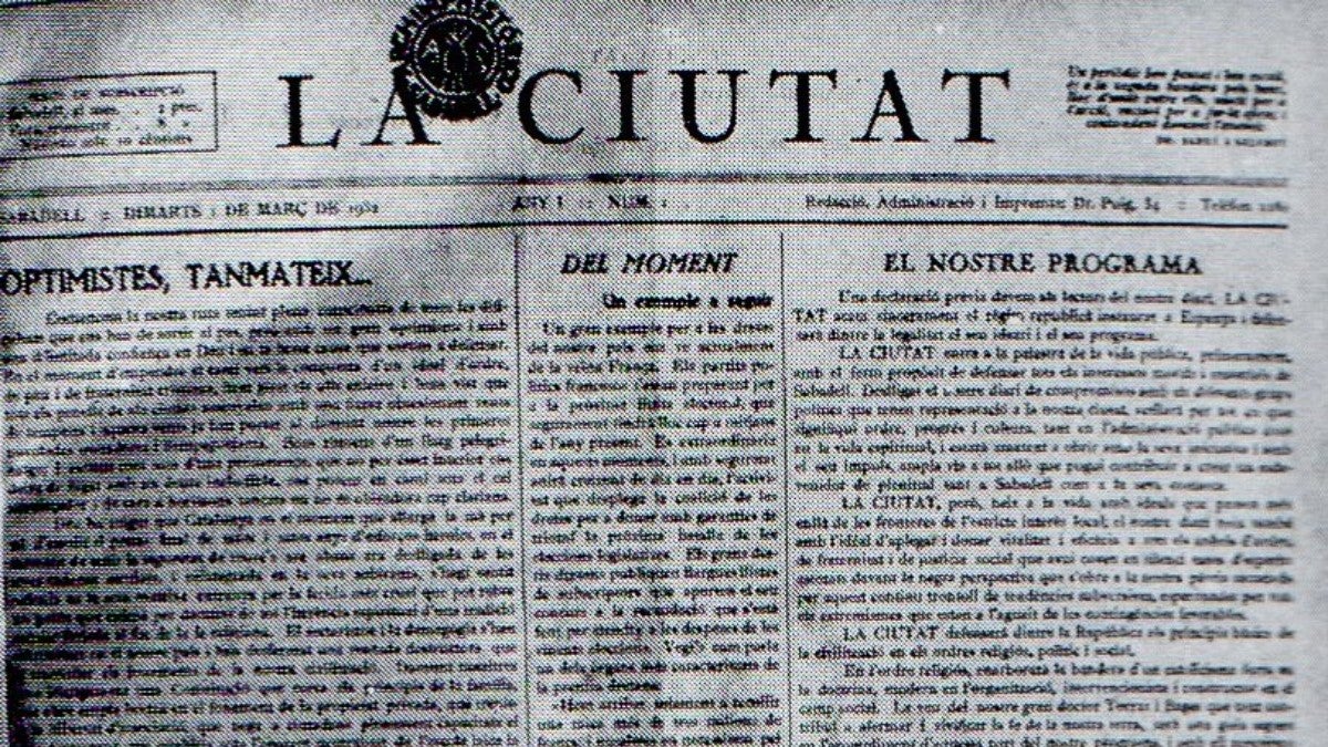 Capçalera de 'La ciutat', impulsada per Joan Llonch Salas