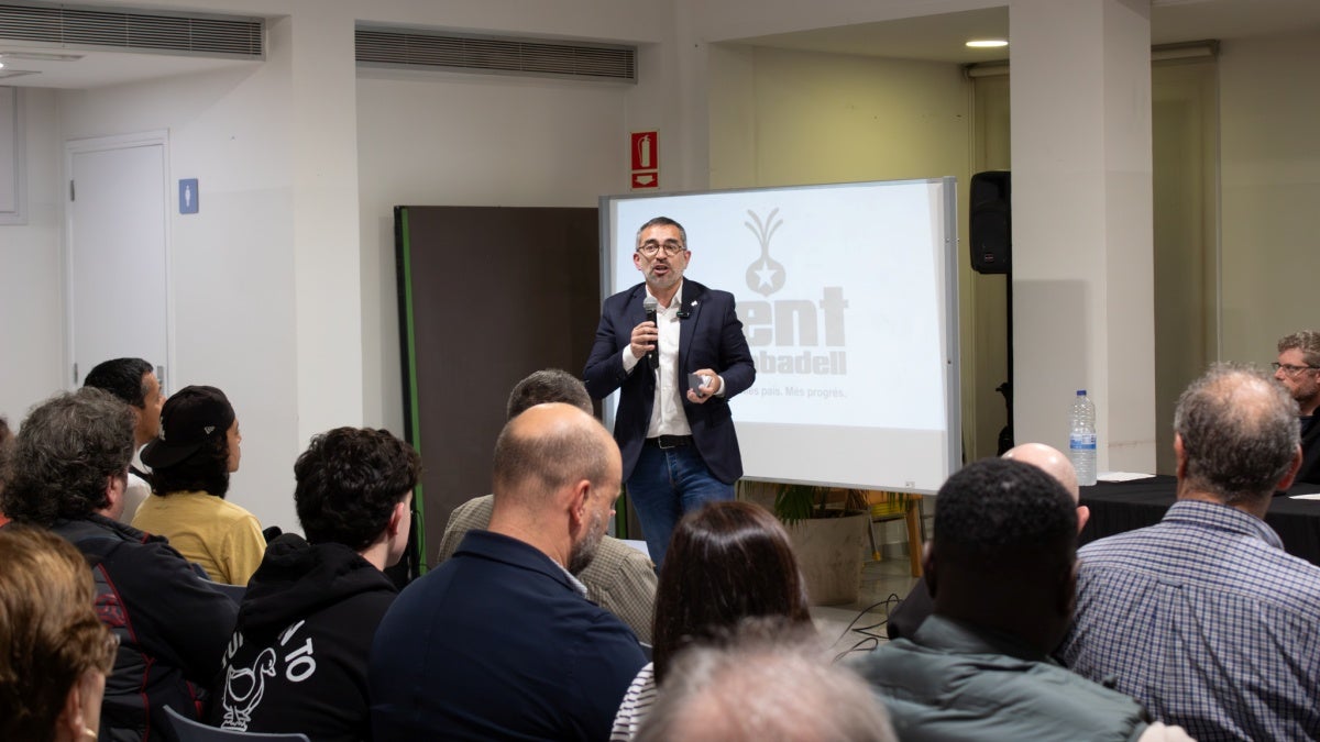 Gabriel Fernàndez, a la presentació de l'entitat Gent de Sabadell. Autor: Xavi Cano. 