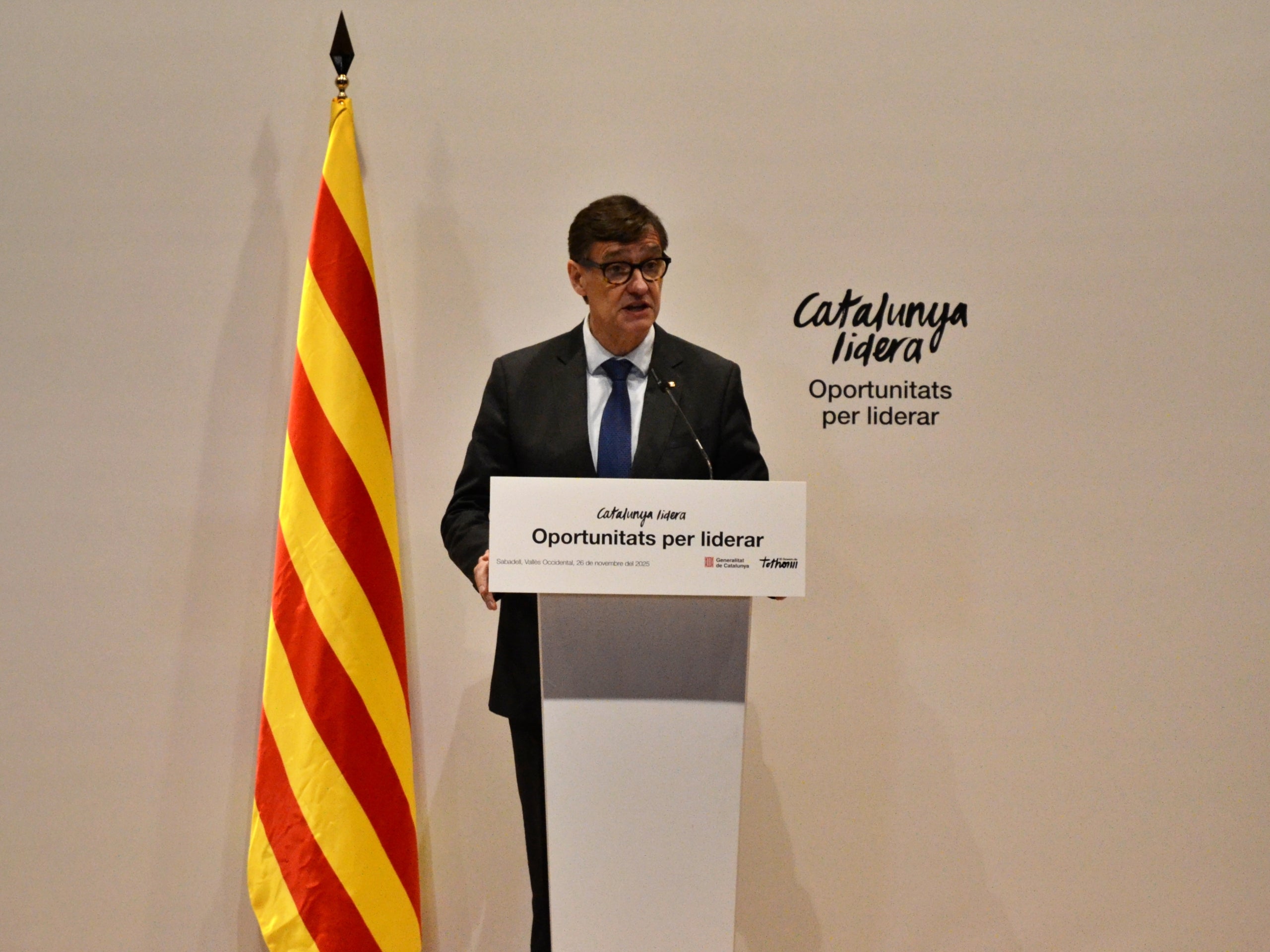 El president de la Generalitat, Salvador Illa, a Fira Sabadell. Autor: J.d.A. 