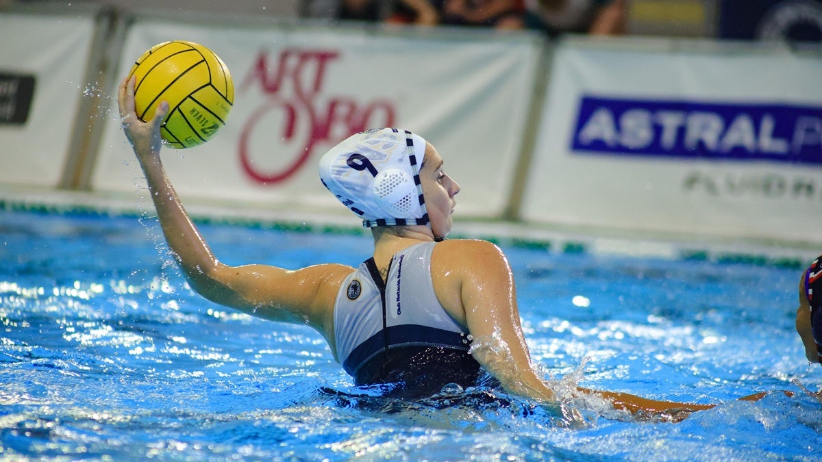 Judith Forca, durant el partit de Champions. Cedida