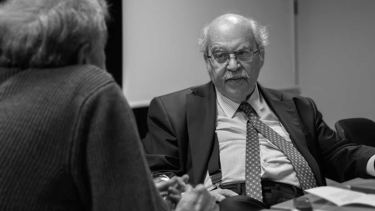 Andreu Mas-Colell, durant l'entrevista. Autor: Xavi Cano.