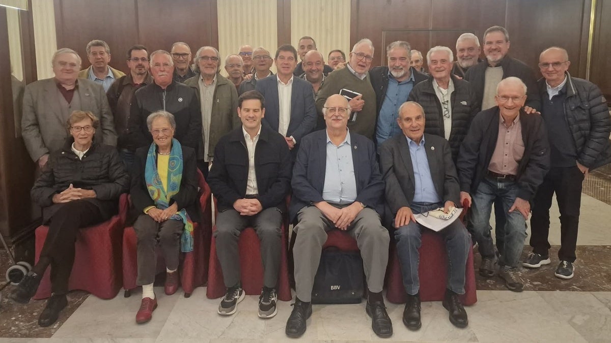 Quim Domènech, en la seva visita al Panathlon. Cedida