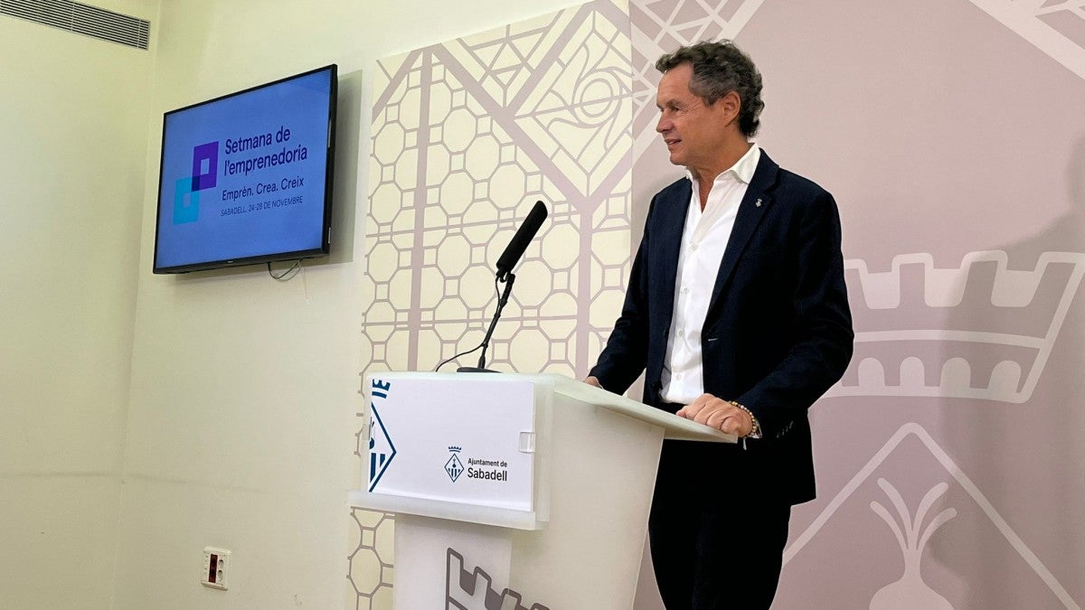 Lluís Matas, a la presentació de la Setmana de l'Emprenedoria. Autor: Jordi M