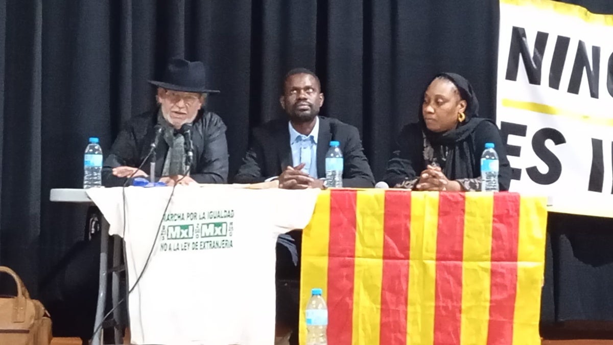 Colacho, a l'esquerra, o Souane, al mig, durant l'acte. Autora: N.G