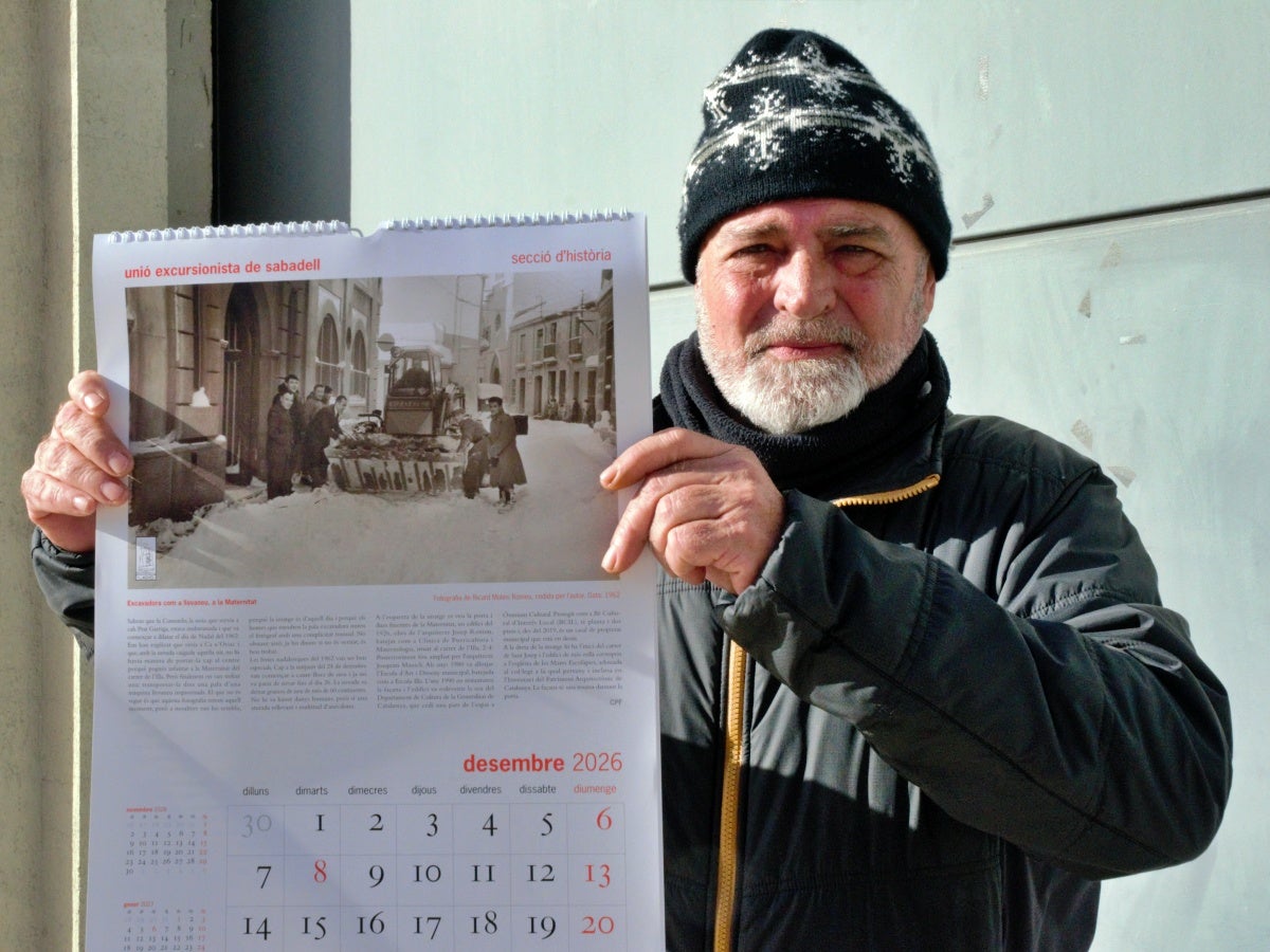 Esteban Cebollero, que va néixer en plena nevada de 1962. Va ser transportat en excavadora fins la Maternitat. Autor: J.d.A. 
