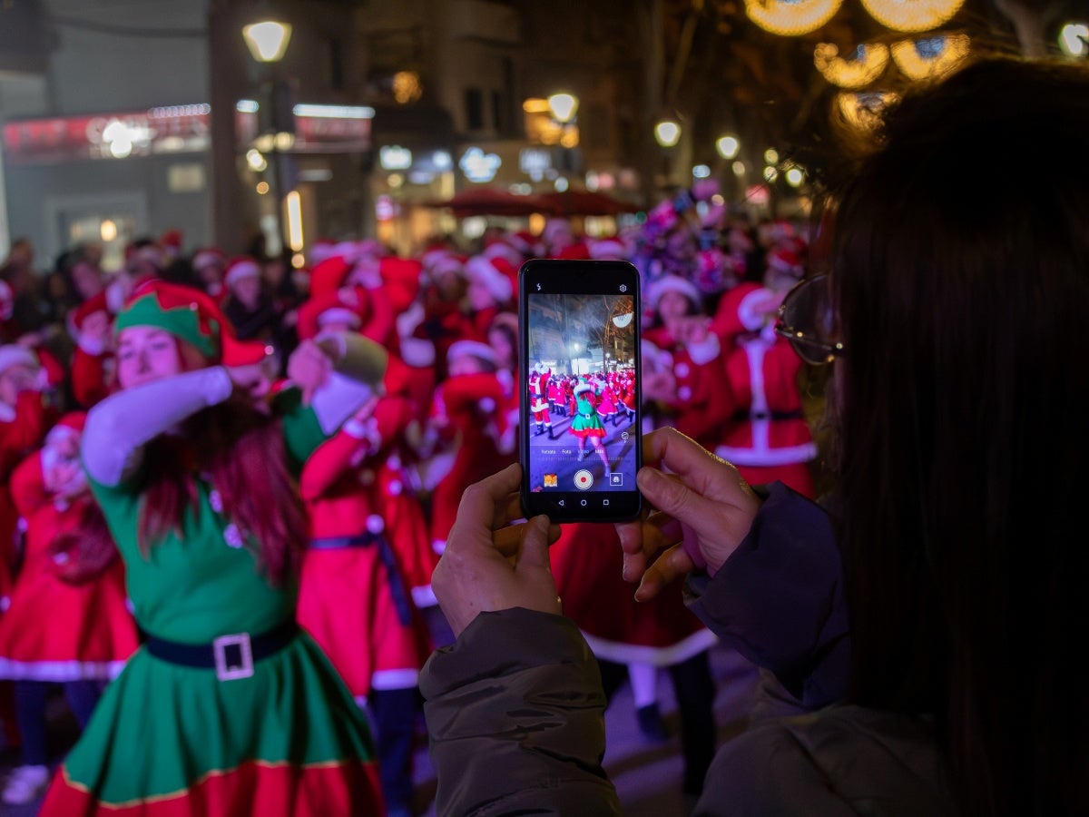 La 'flaixmob', aquest dimarts. Autor: Xavi Cano. 